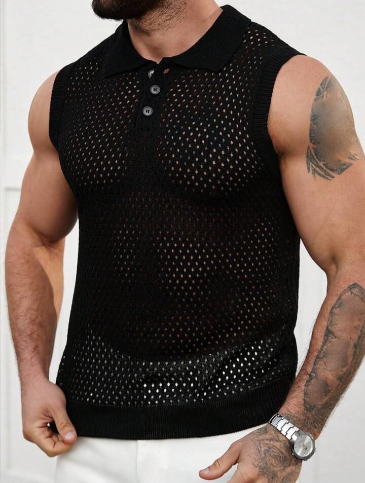 Men's Casual Hollow out vest